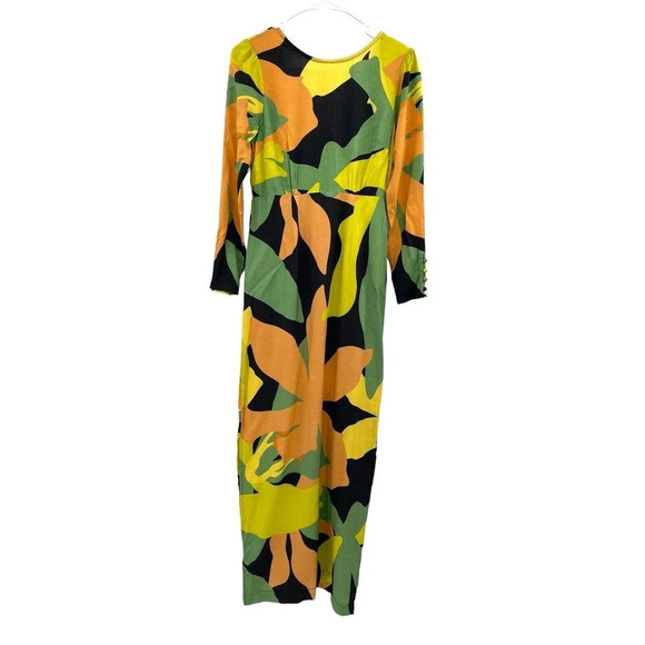 Anthropologie Bl^nk London Marike Maxi Dress Size XS Puffed Sleeves